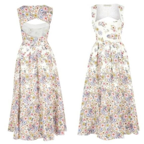 Gül Hürgel Pesco Floral Linen Midi Dress NWT Size M - Picture 10 of 10